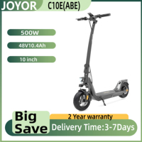 JOYOR C10E(ABE) Electric Scooter 500W 48V 10.4Ah Atdul E-Scooter 25km/h Speed 30-50km Range 10 Inch Tires Foldable City EScooter