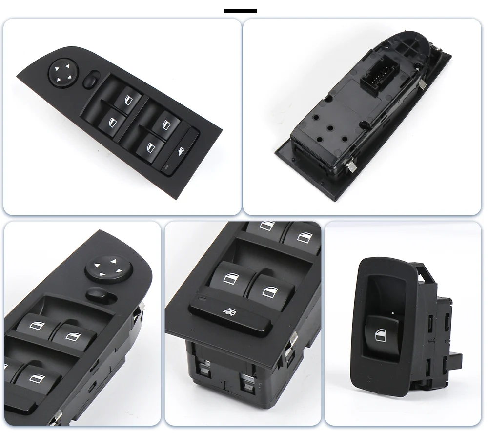 Elektrischer Fensterheberschalter für die vordere Fahrer- und Beifahrerseite für BMW 3er E90 2005-2012 Auto-Innenausstattung. – Detail 1