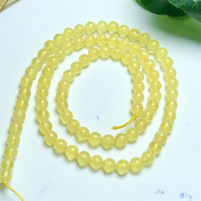 4MM Natural Beeswax Semi-finished Chain High Quality Healing Reiki Energy Stone For Women Man Gift 1PCS