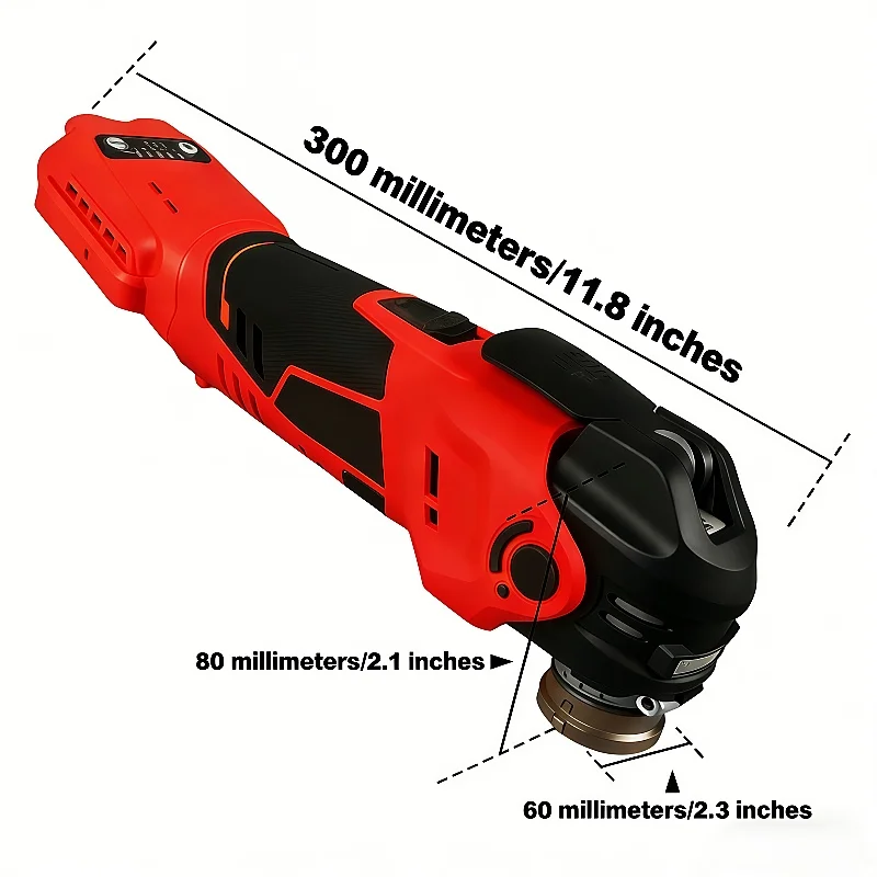 5-Speed Brushless Cordless Oscillating Multi Tool Electric Saw Shovel Cutting Compatible with Milwaukee M18 Battery view 2