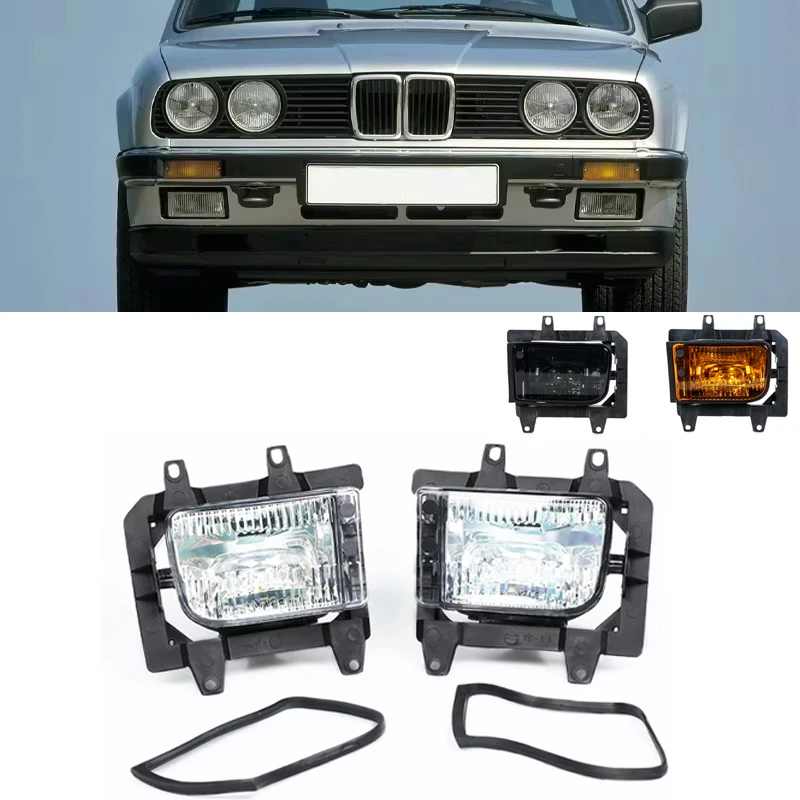 Car Fog Lights Assembly For BMW E30 318I 325I 325E Front Bumper Fog Lamp Daytime Running Light 63171385945 63171385946