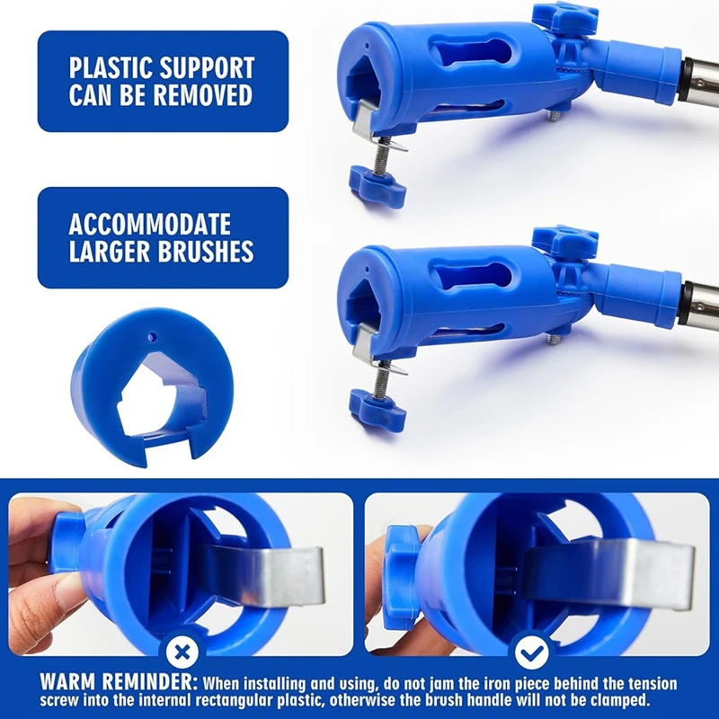 2 шт., удлинитель кисти для стен, насадки для удлинителя, роликовый скребок, держатель кисти для краски для отделки потолков, угол