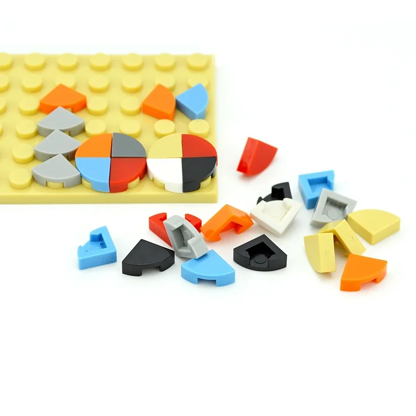 MOC Parts Plastic Bricks Compatible with 25269 Toys DIY Accessories Tile Round 1x1 Quarter 1/4Round Light panel Building Blocks