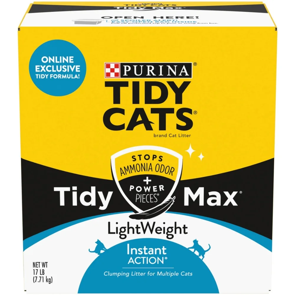 

Purina Tidy Max Clumping Cat Litter, Lightweight, Odor Control 24/7, 17 lb. Box