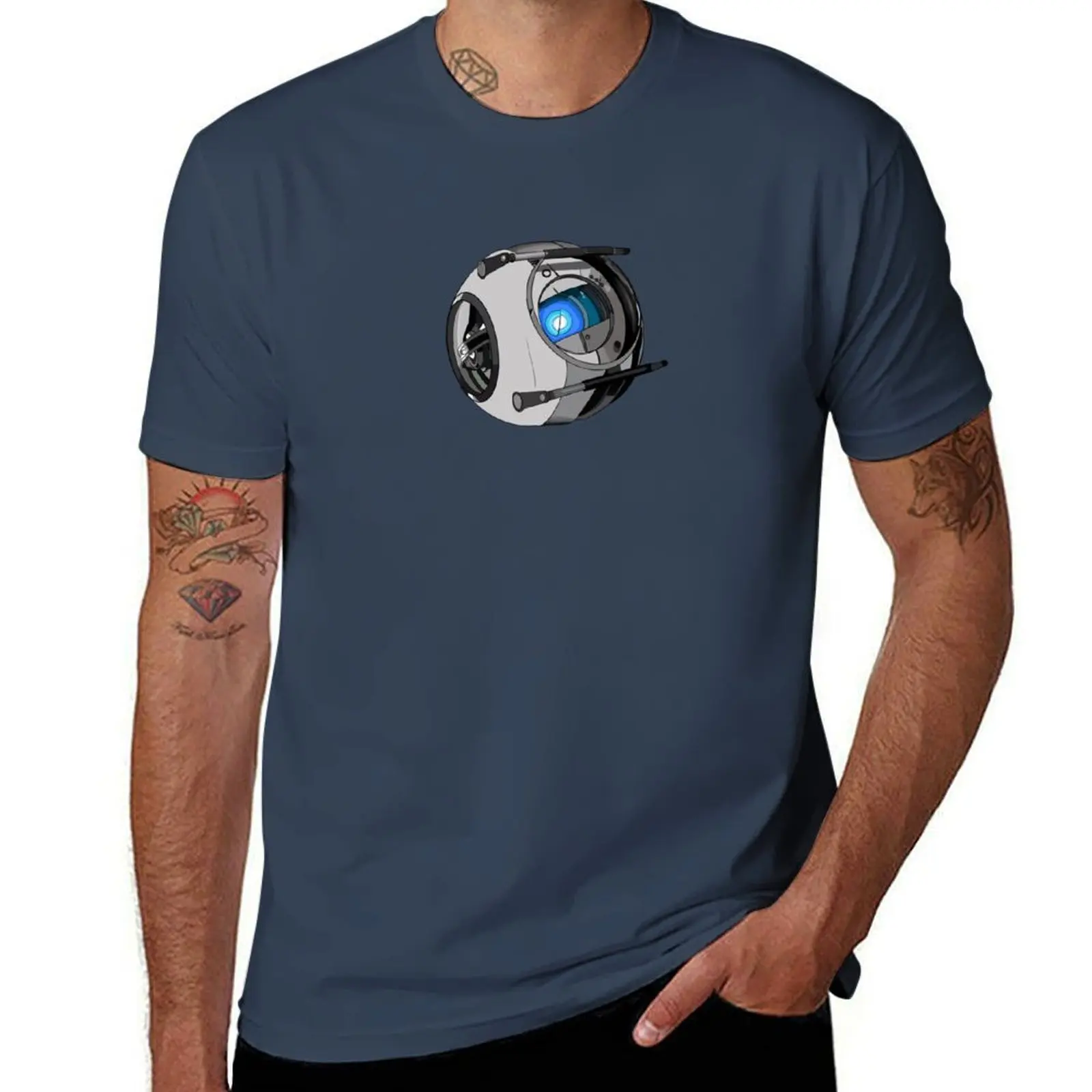 

Wheatley portal 2 T-Shirt Casual Basic Short Sleeve T-Shirt