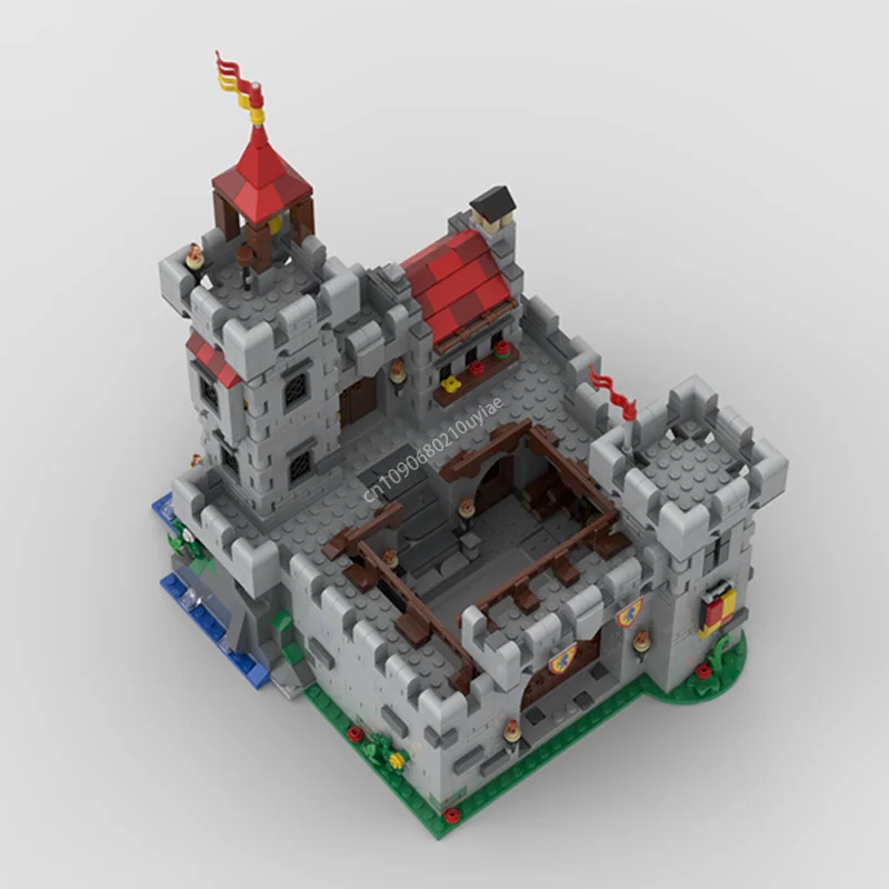 Moc Modular Lochside Castle Medieval Architecture House Building Blocks Diy Creative Kids Assembly Educational Bricks Toys Gifts