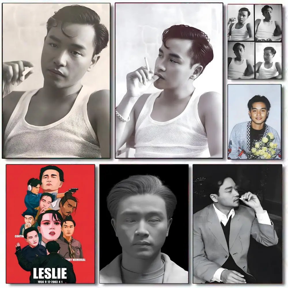 Leslie Cheung Actor Poster HD PVC Self Adhesive Wall Art - Waterproof Reusable For Home Office Cafe
