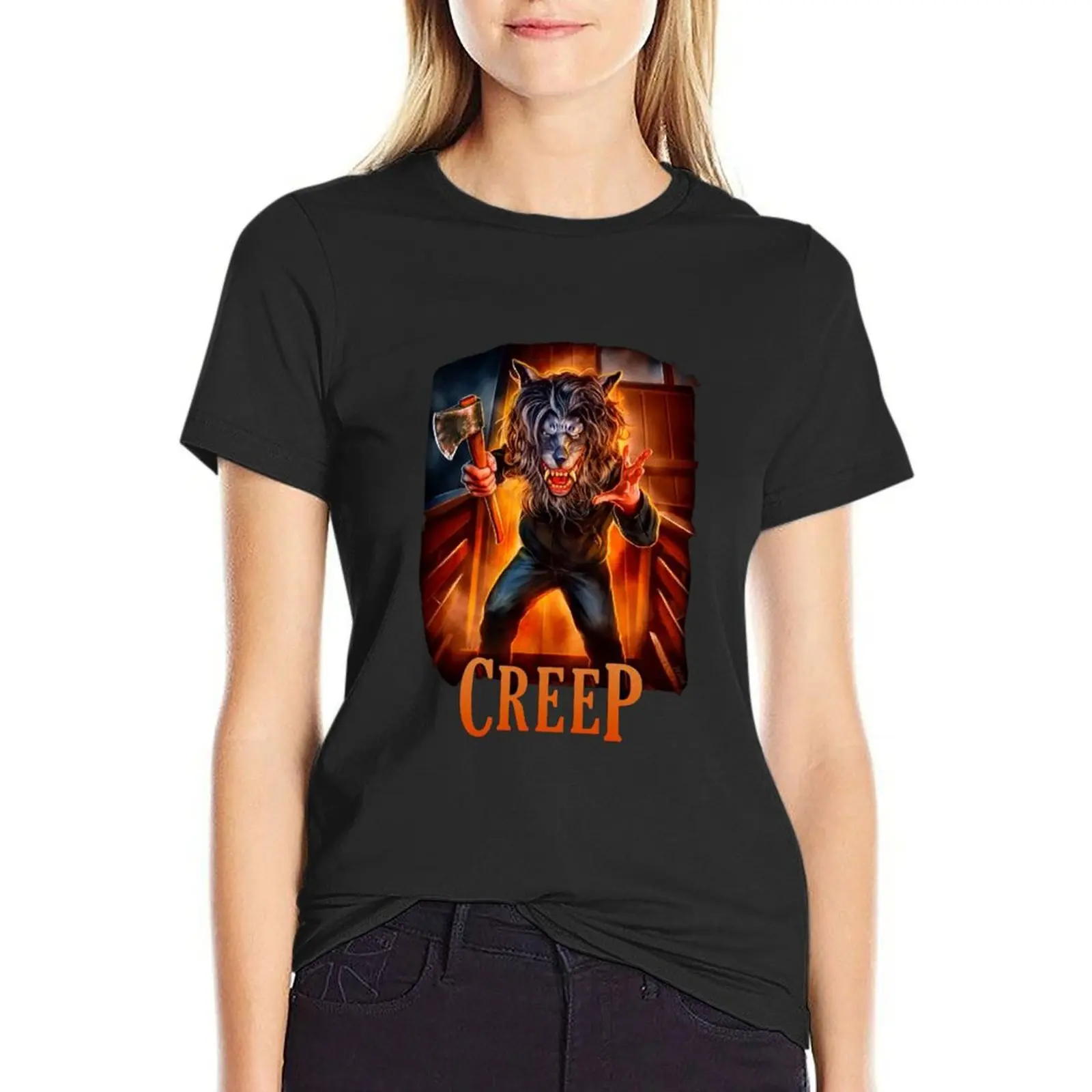 

Peachfuzz Wolf T-Shirt customs design your own Short sleeve tee sweat Women's t-shirt