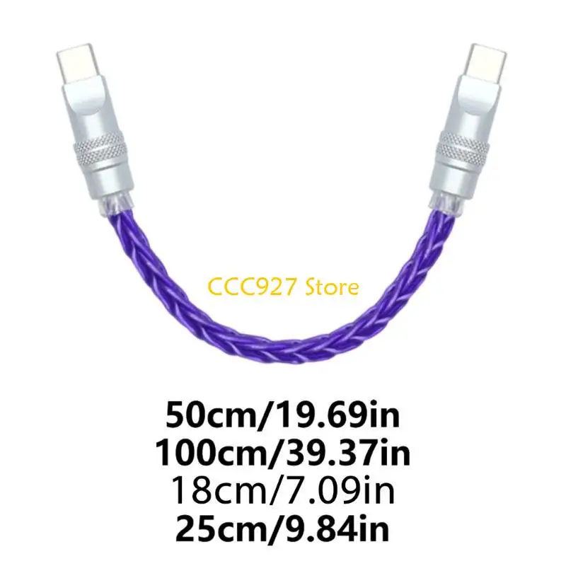 B03F Kabel w oplocie typu C do typu C, ośmiożyłowa, monokrystaliczna miedź LInia szybka — zdjęcie produktu 6