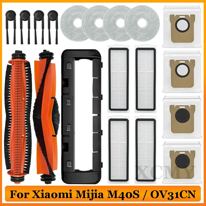 

For ( Xiaomi Mijia M40S / OV31CN ) Robot Vacuum Cleaner Tricut Brush Main Side Brush HEPA Filter Mop Cloth Dust Bag Accessories