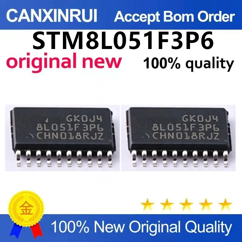 （5pcs-10pcs）Original genuine STM8L051F3P6TR TSSOP-20 16MHz/8KB flash memory/8-bit microcontroller