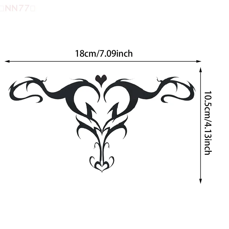 2 Lembar Tato Temporer Tahan Air Tato Sayap Di Kaki Lengan Kembali Tato Tahan Lama Tato Kupu-kupu Stiker Tato Transfer Air