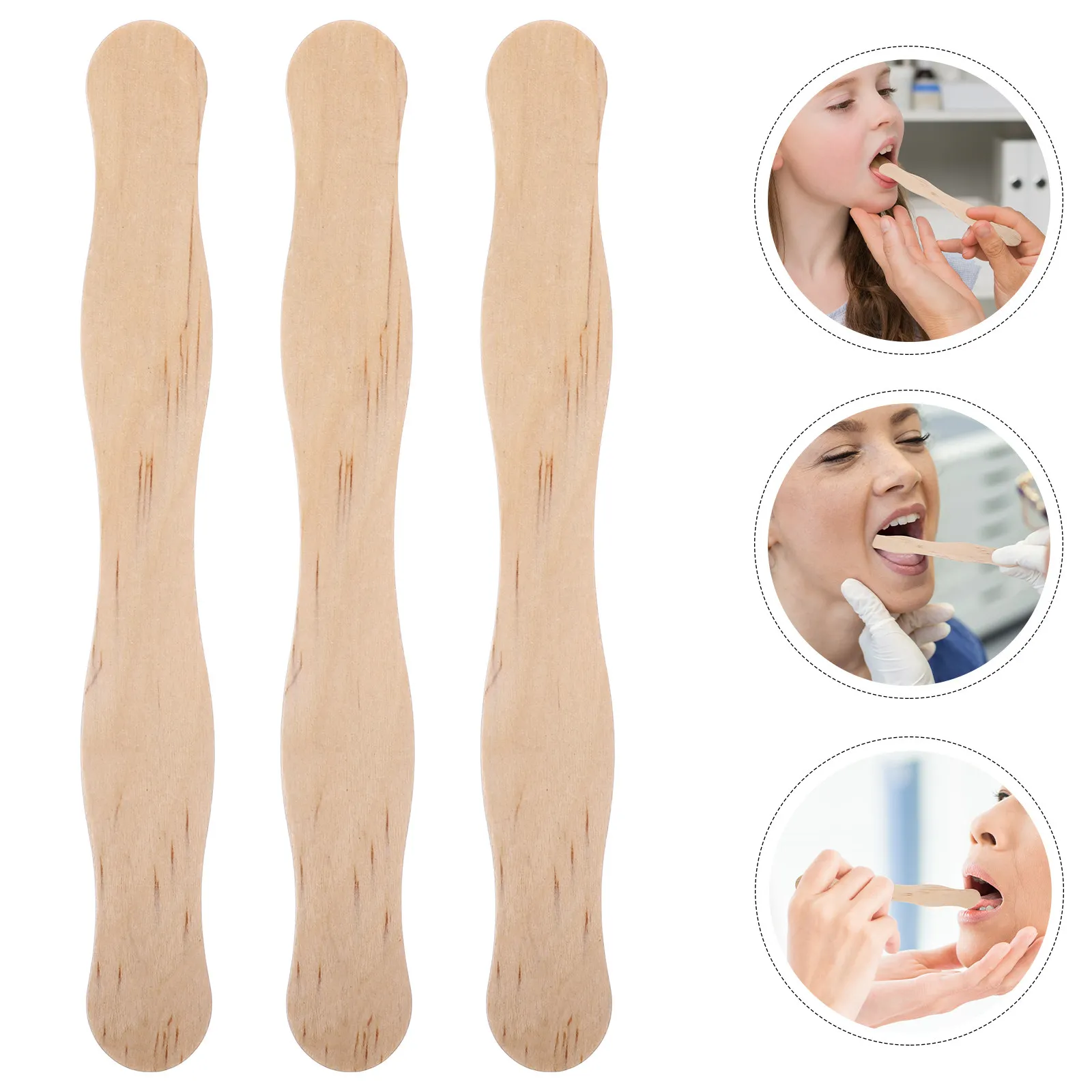 

50 шт. Премиальные деревянные шпатели для языка, безопасные и стабильные диагностические палочки для осмотров, для стоматологов и медсестер, оптовая поставка