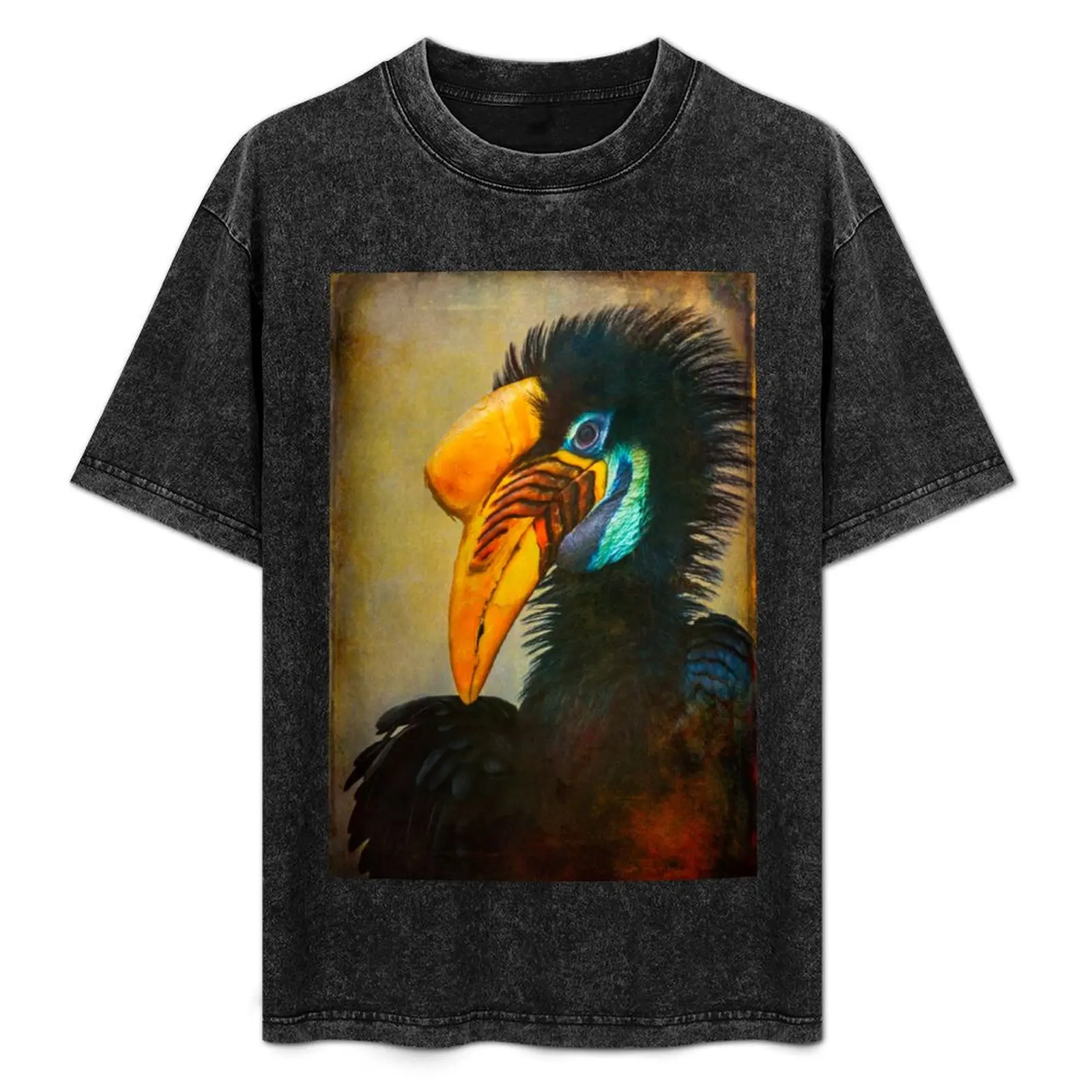 

Finer Feathered Friends: Red-knobbed Hornbill T-Shirt Basic Solid Color Short Sleeve Cotton Top