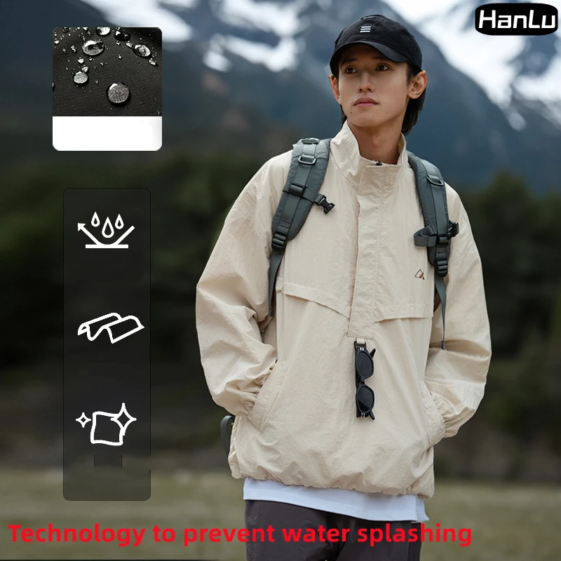 Autumn New Men\'s Half Zipper Splice Skill Jacket Couple Outdoor Three Defense Charge Coat Men\'s jacket