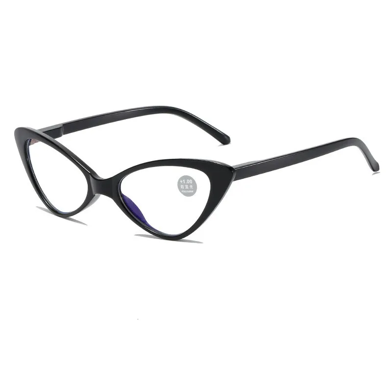 Elbru +1+1.5+2+2.5...+4 Cat Eye Reading Glasses Women Ladies Anti Blue Light Reading Eyeglasses Unisex Vision Protection Eyewear