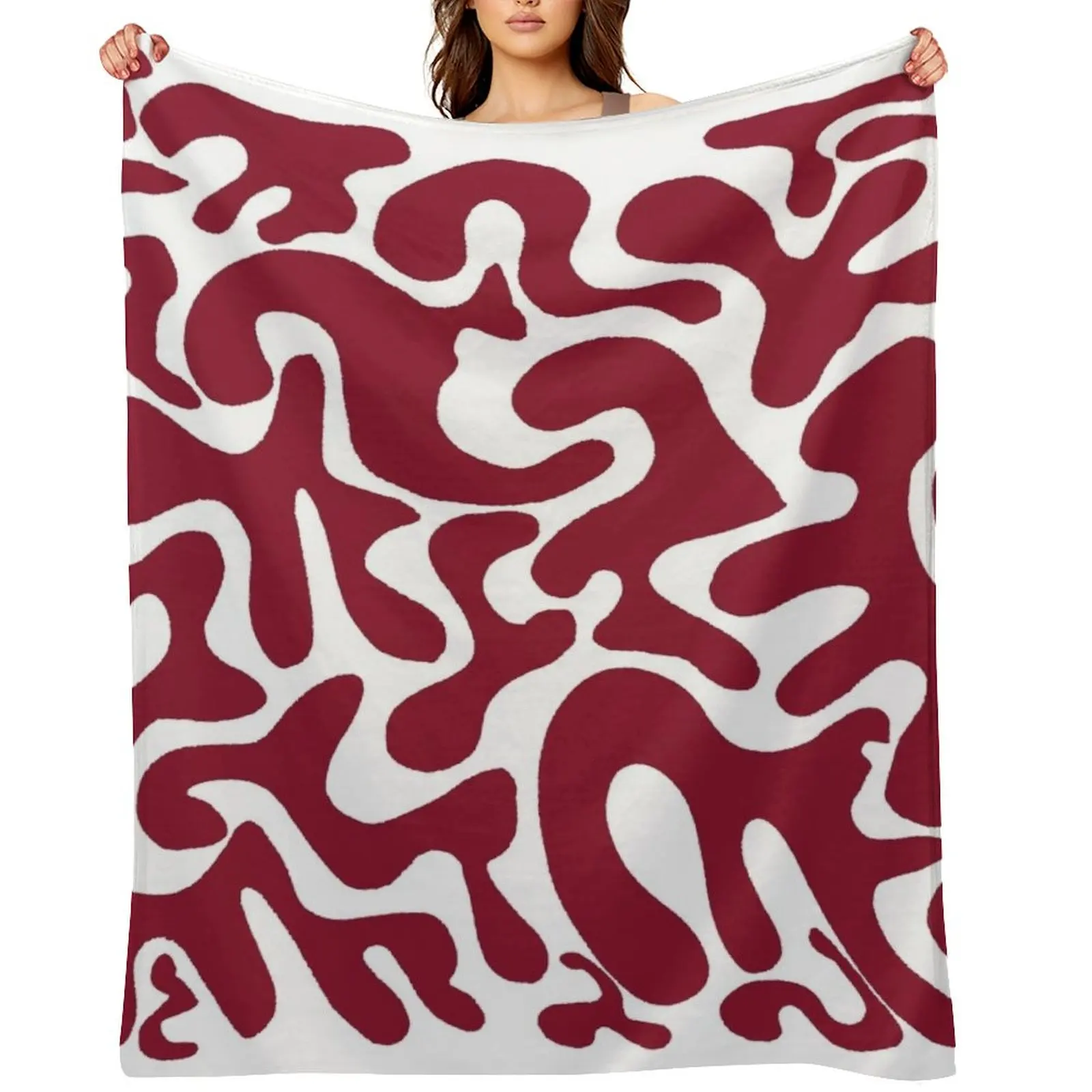 

Figures Maroon Throw Blanket for babies wednesday Nap For Sofa Thin Blankets
