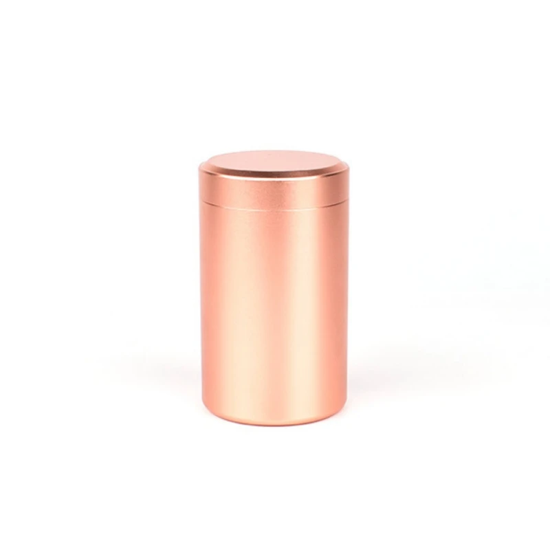 Mini Titanium Aluminum Alloy Tea Containers Cans Tea Box Candy Snacks Small Round Cans Mini Portable Tin Cans Packaging