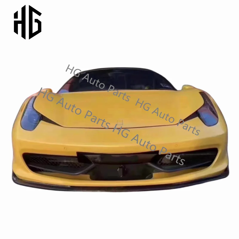 458 V Style Front Car Bumpers Lip Body Kit For Ferrari 458 Upgrade To Vors Style Carbon Fiber Side Skirts Body Parts