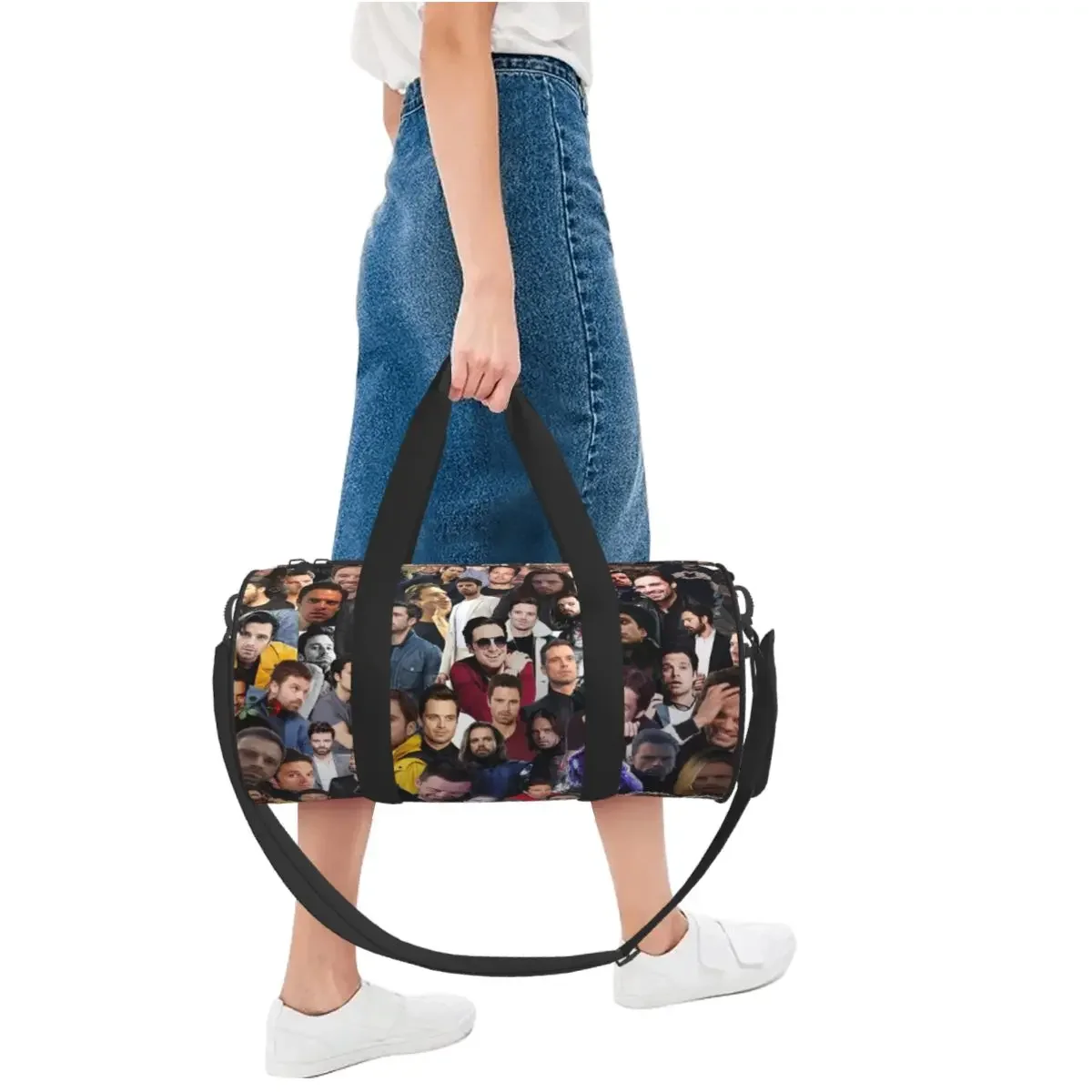 Sebastian Stan College Large Duffle Gym Bag Multi-Functional Duffle Travel Bags Handbags Fitness bag