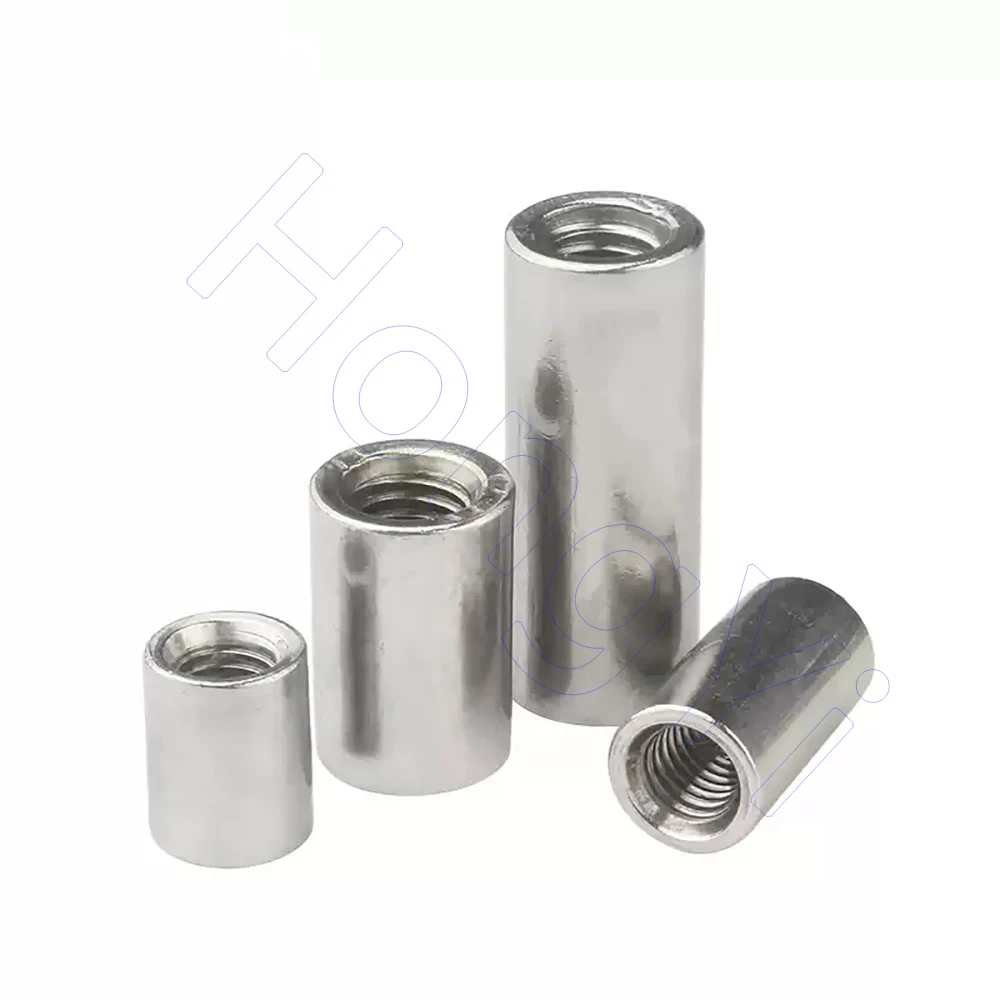 M8 M10 M12 M14 M16 M20 304 Stainless Steel Extension Thicken Round Column Joint Coupling Nut Cylindrical Connect Screw Nut image 4