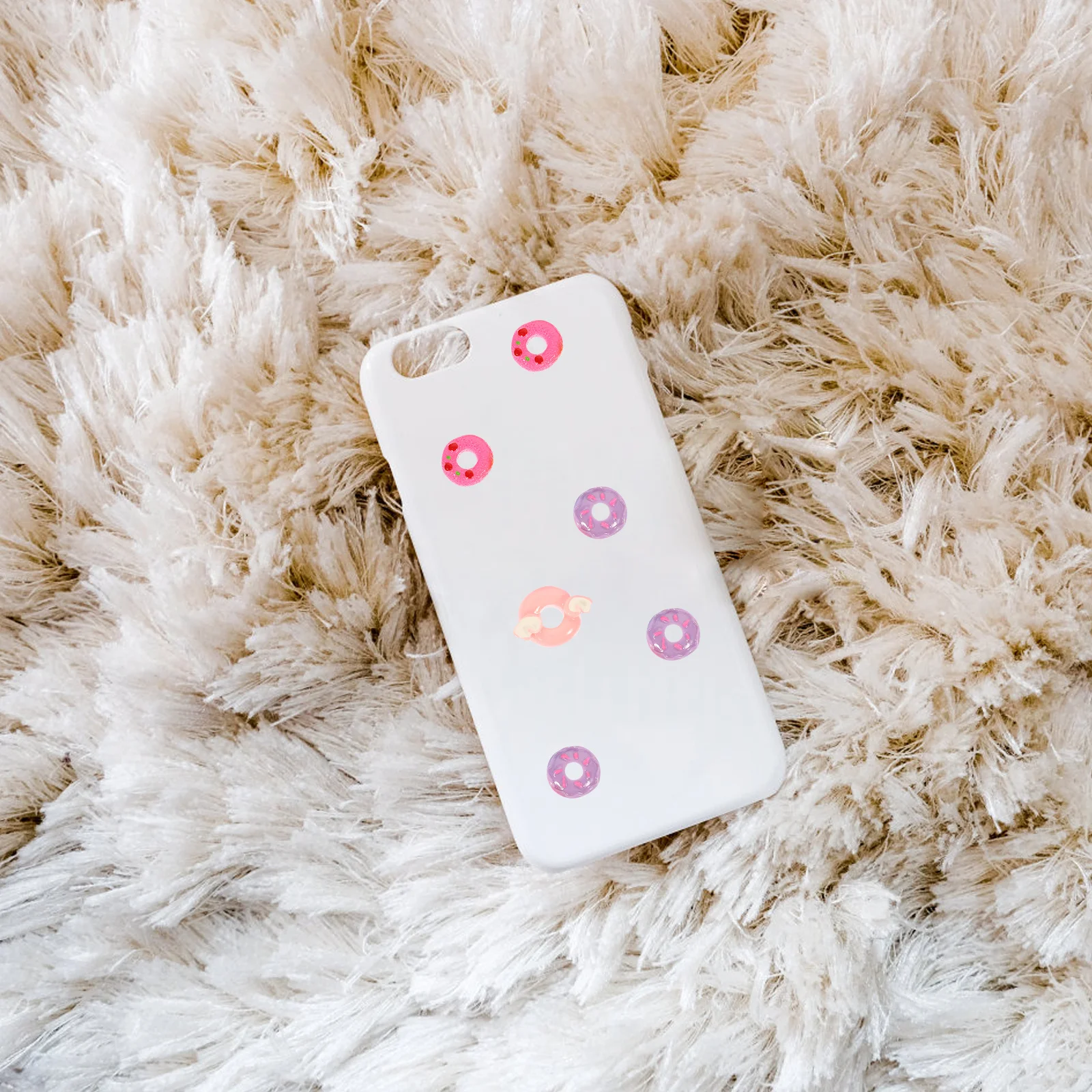 30Pcs Mini Donut Resin Ornaments Simulation Food Accessories DIY Phone Cover Charms Phone Shell Craft Decorations Handmade