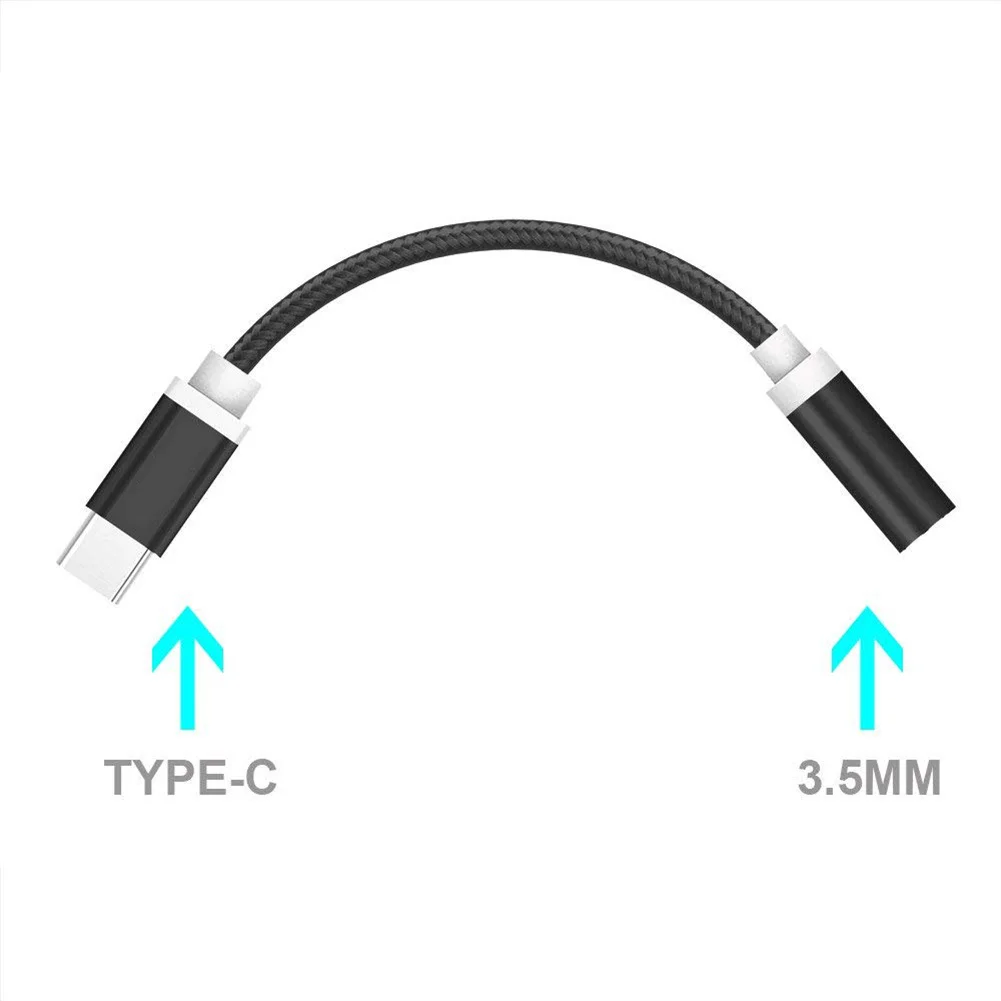 Type C To 3.5mm Jack Earphone Audio Adapter Aux Cable Usb C Male To 3.5 Female Portable Audio Aux Converter Charger Cable