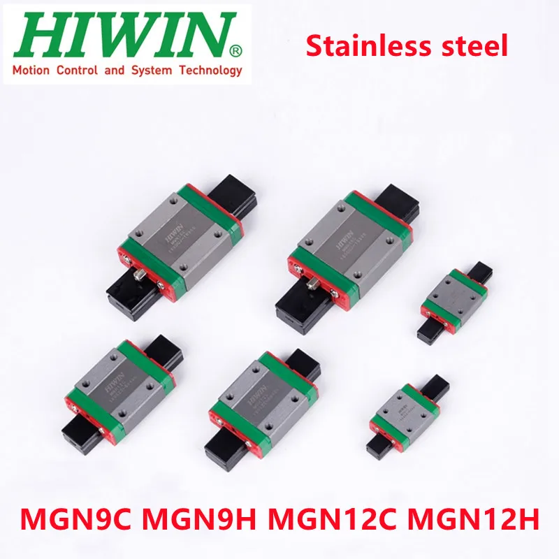 

1pc Hiwin stainless steel block MGN9C MGN9H MGN12C MGN12H linear slider carriage for MGN9 MGN12 Linear guide rail 3D printer CNC