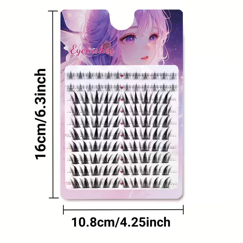 Pestañas postizas de aspecto natural estilo anime para DIY extensión de pestañas - 104 piezas, largos mixtos 6-15mm para cosplay, curvatura C 4