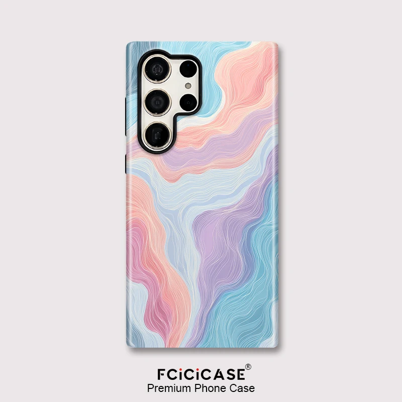 Fcicicase Double-layer Phone Case For Samsung Galaxy S26 S24 Ultra S25 Plus A56 A26 S23 A16 S20 FE Luxury Painting Back Cover