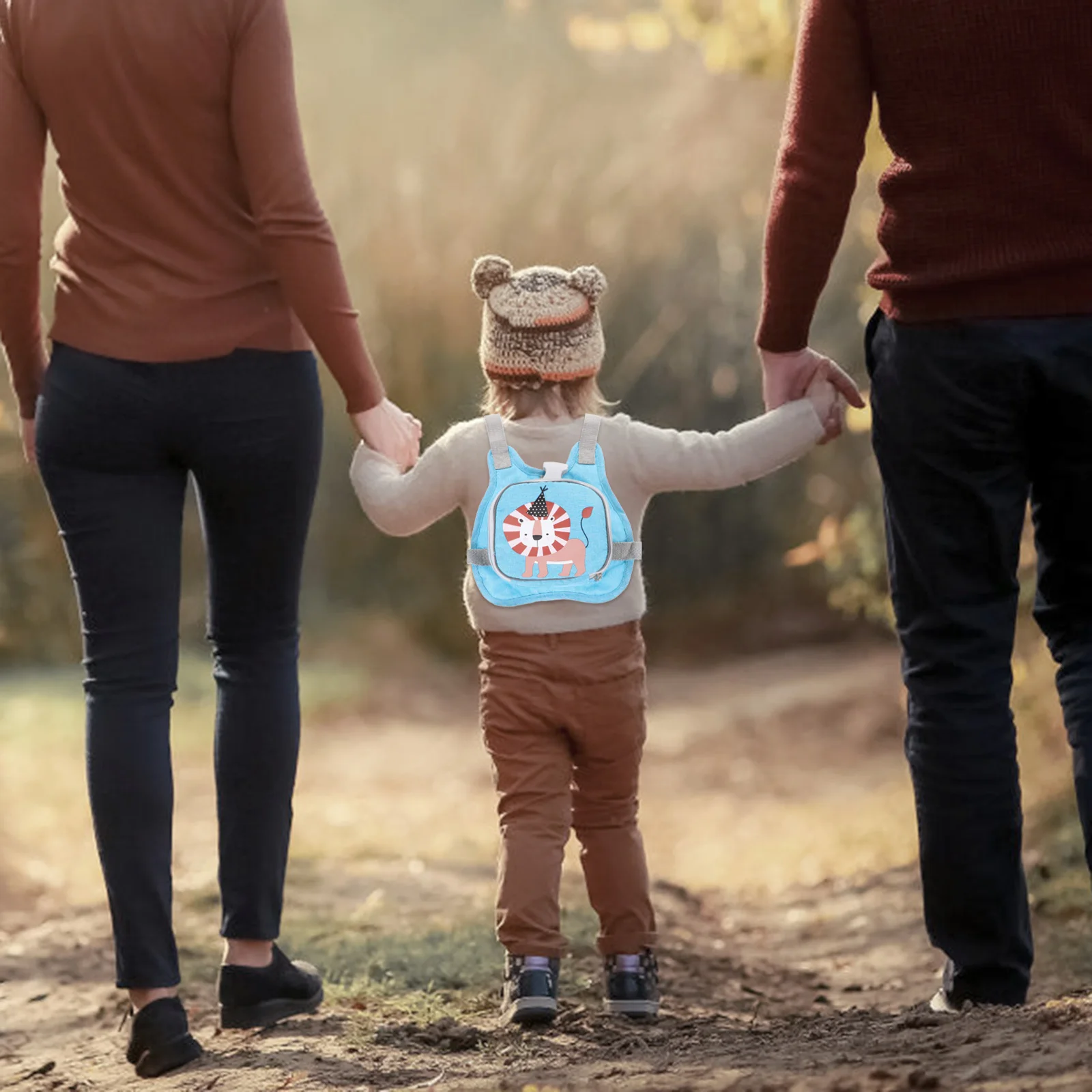 1 Juego 1 Juego de mochila con arnés antipérdida para bebé, tira reflectante para niños pequeños, correa desmontable para niños de 2 a 12 años, correa para caminar al aire libre
