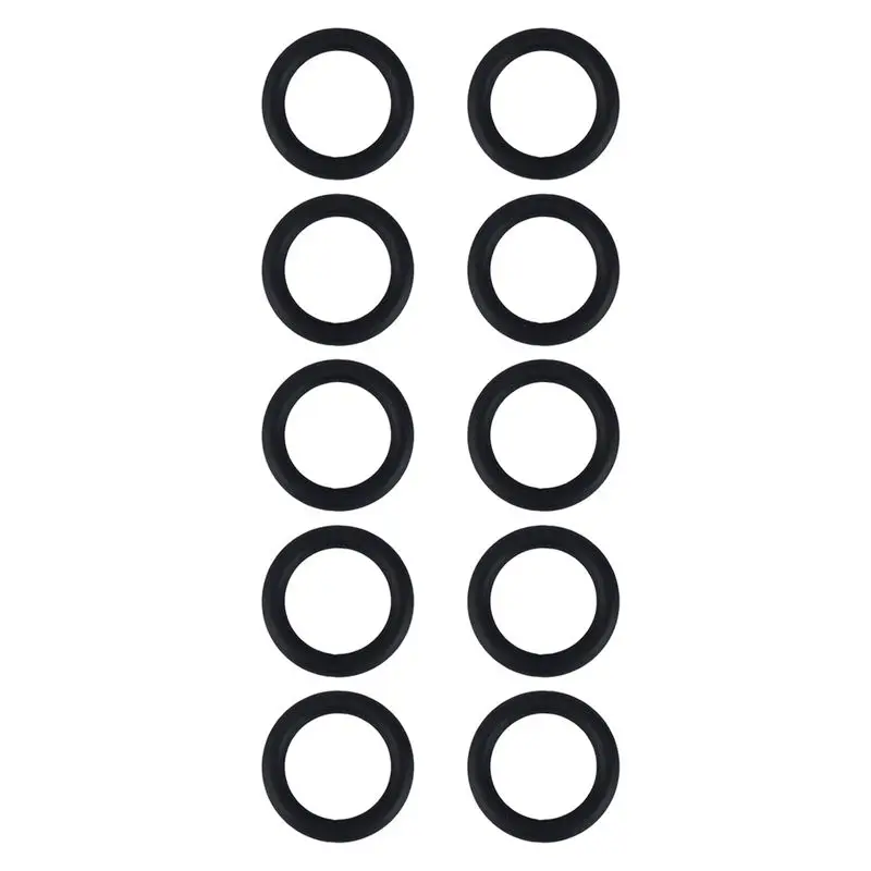 COFA-10 Pcs Silicone Beadable O Rings, 65 Mm Focal-Bead Ring Round Silicone Loop With 2 Hole, Black Rubber Loose Beads Bulk