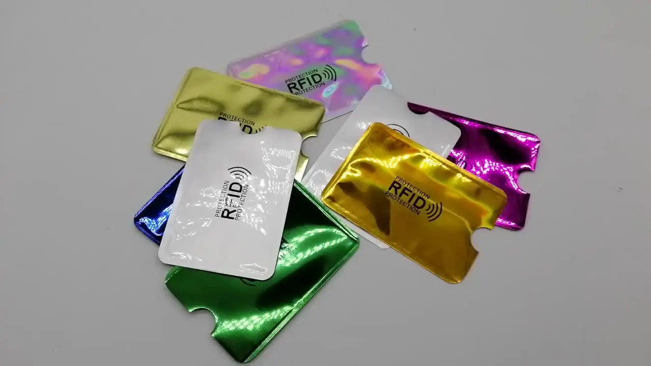 10pcs Anti-Scan Card Sleeve Anti-magnetic Anti-theft Anti RFID/NFC scanning Aluminium Foil Safty Bank Card ID Card Card Holder
