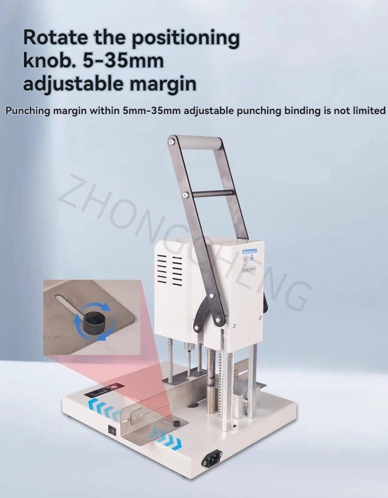 U-DMK150 Electric Single Hole Small Financial File Loose Leaf Accounting Voucher Document Hollow Fried Dough Twists Drill