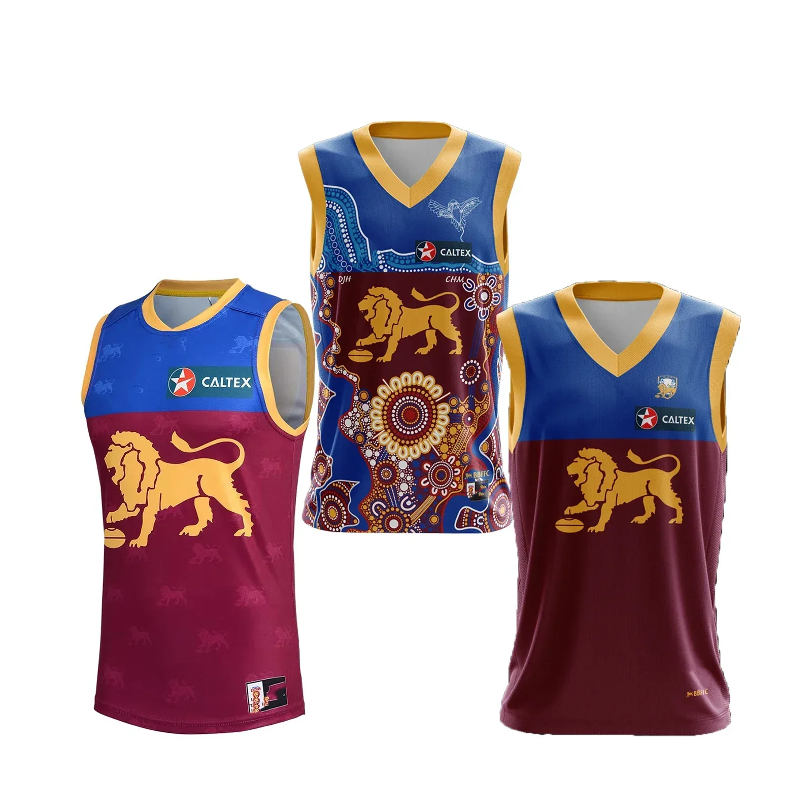 

Мужская домашняя/Indigenous/20-летие Гернси Brisbane Lions 2023, на заказ