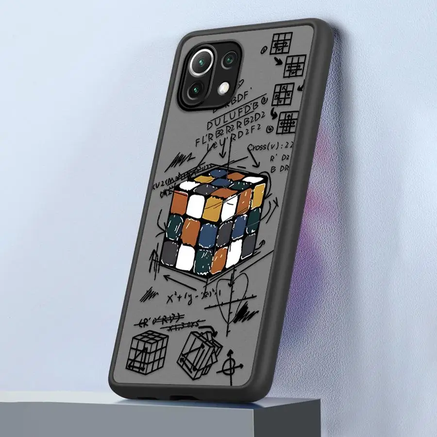 حافظة لهاتف Xiaomi Mi 10T 12T 13 11 Lite 12x 11T 14 13 Pro Rubik's Cube نمط تعليمي