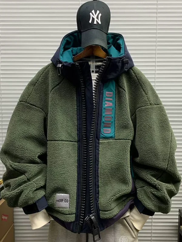 

Мужская зимняя уличная теплая куртка оверсайз из вельвета с капюшоном, 300 пу, от модного бренда Thiened, для пар