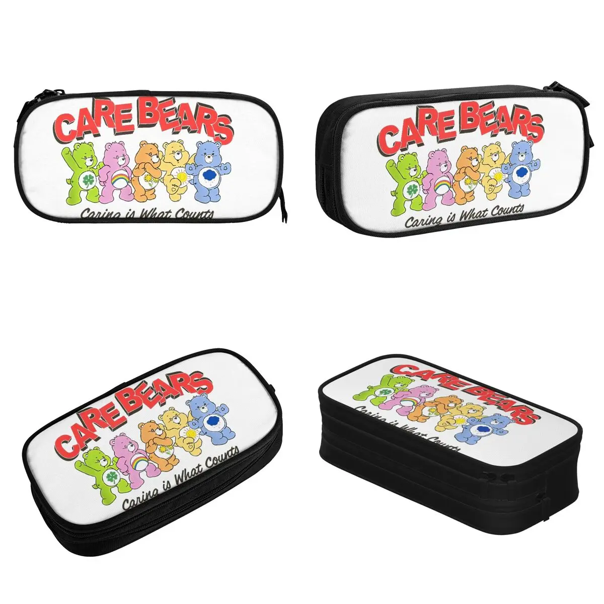 Care Bears Caring Is What Counts Group Shot Big Chest Poster Pencil Cases Pen Bags Big Students School Cosmetic Pencilcases