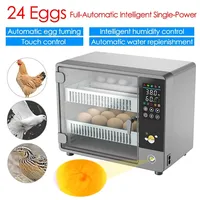 24 Eggs Incubator Fully Automatic Turning Hatching Brooder Farm Bird Quail Chicken Poultry Farm Hatcher Turner Incubation Tool