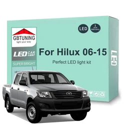 9Pcs Cars Accessories For Toyota Hilux 2006 2007 2008 2009 2010 2011 2012 2013 2014 2015 Canbus LED Interior Light Bulb Kit