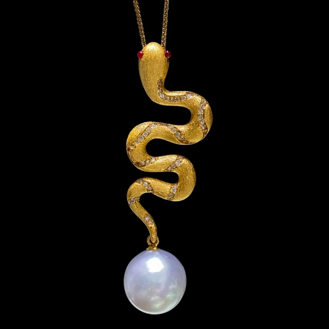 

Snake S925 Sterling Silver Pendant Mount Base Mountings Findings Parts Fittings Accessories for 10-15mm Pearls Beads 5pcs/lot