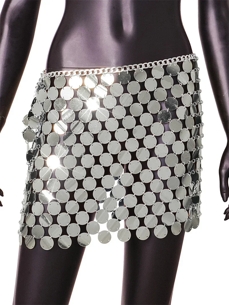 2026 Pailletten-Minirock Damen Luxus Hochtaillierter Rock für Frauen Mode Sommer Damenrock Streetwear Glitzer-Kurzrock – Detail 9
