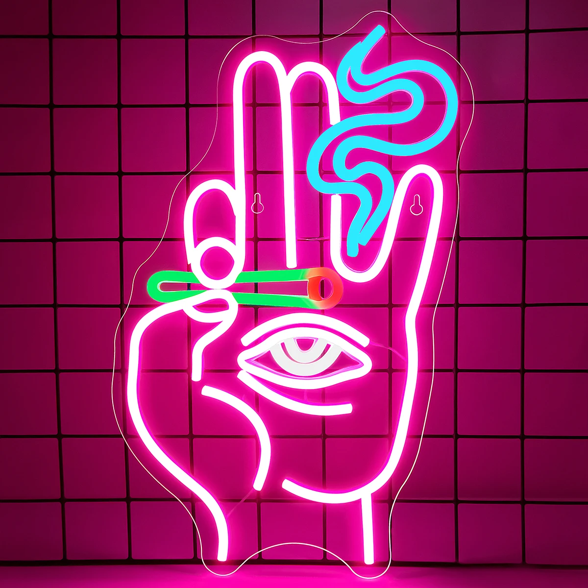

Hand Eye Neon Sign Custom Led Neon Light Personalized Gifts Bar Shop Home Sign Wall Decor Restaurant Logo Party Decor