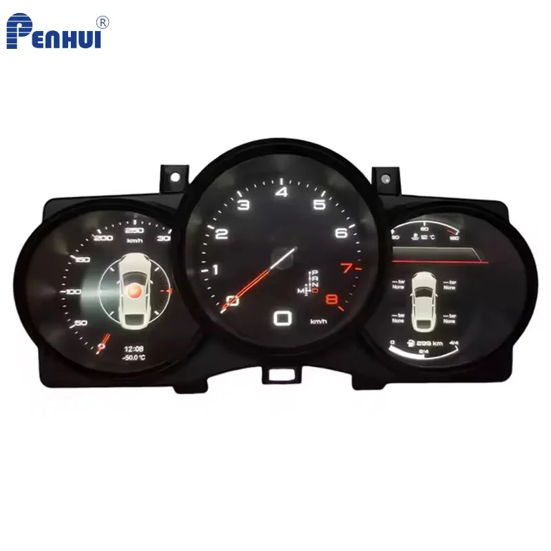 Digital LCD Instrument Panel Virtual Dashboard for Porsche Macan Boxster 718 2016-2022 Speedometer Linux System Virtual Cluster