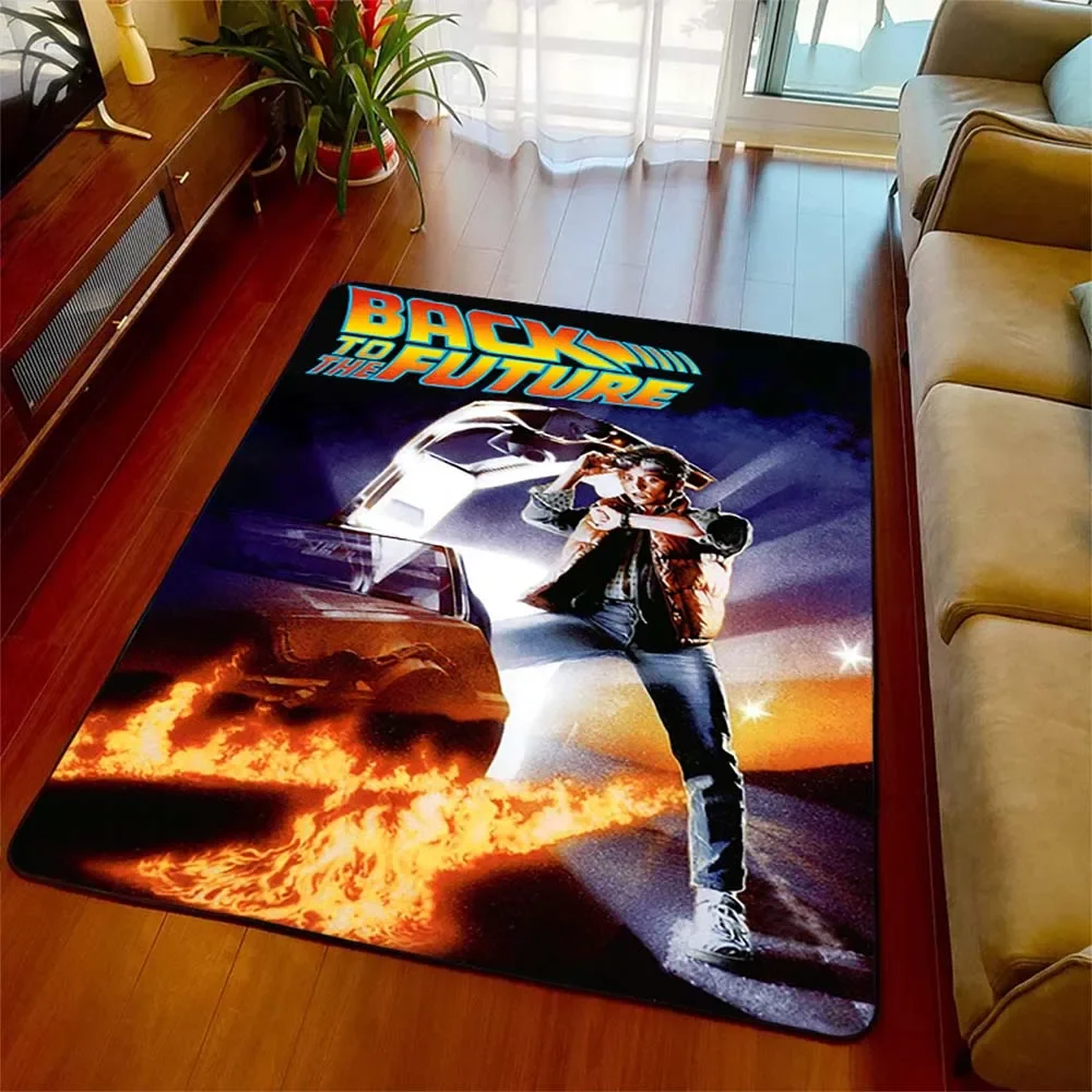 Back To The Future Classic Movie Vintage Poster Style Carpet Rugs Gift for Friend Kitchen Floor Mat Live Room Carpets Doormat