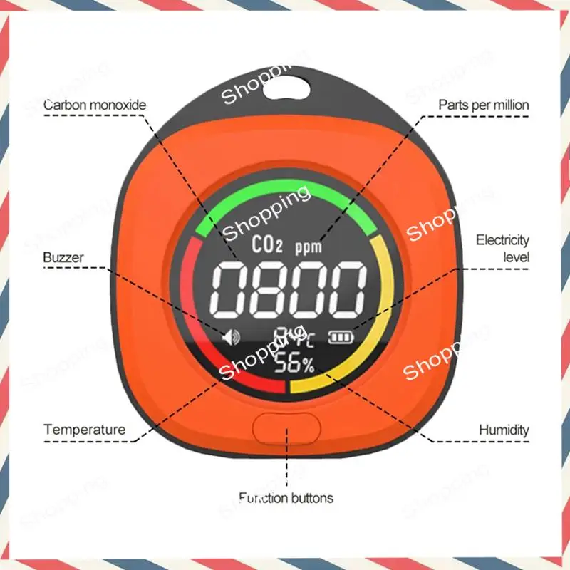 M20K K5C Mini Kooldioxide Detector CO Tester Luchtkwaliteit Draagbare Monitor LED Scherm USB Type-C Opladen Binnen