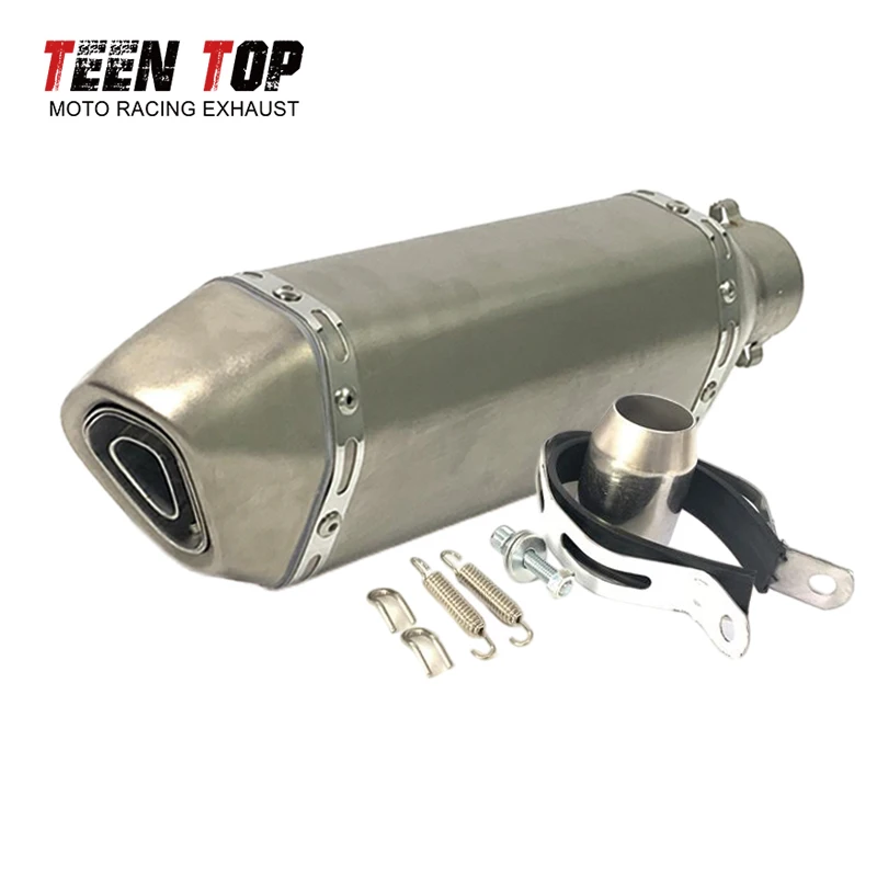 51MM Universal Motorbike Exhaust Muffler For Kawasaki Ninja 250 300 400 Z400 ZX4RR Z250SL ZX25R Exhaust Pipe Ti-Alloy Silencieux