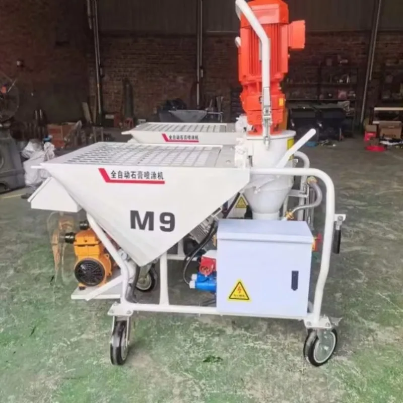 High Quality Plaster Spraying Machine with Core Pump Parts, Wooden Package Included