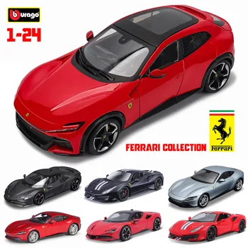 Bburago 1:24 ferrari purosangue 488 458 f12 sp1 modelo de carro fundido modelo de metal crianças brinquedo namorado presente liga simulada