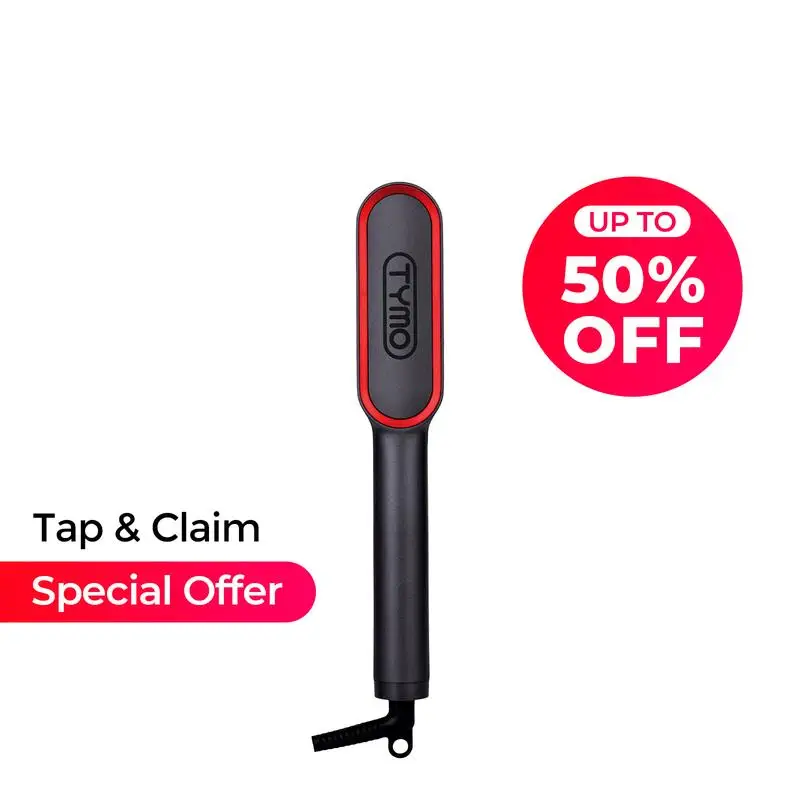 TYMO RING PLUS Hair Straightener Comb with Brush and Comfort Features hair straightening  Negative Ionic hairwaver Salon